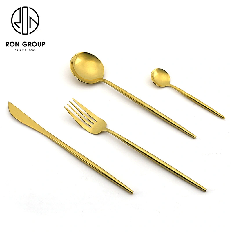 Restaurant Coffee Shop Good Quality Wholesale Stainless Steel Gold Cutlery Set