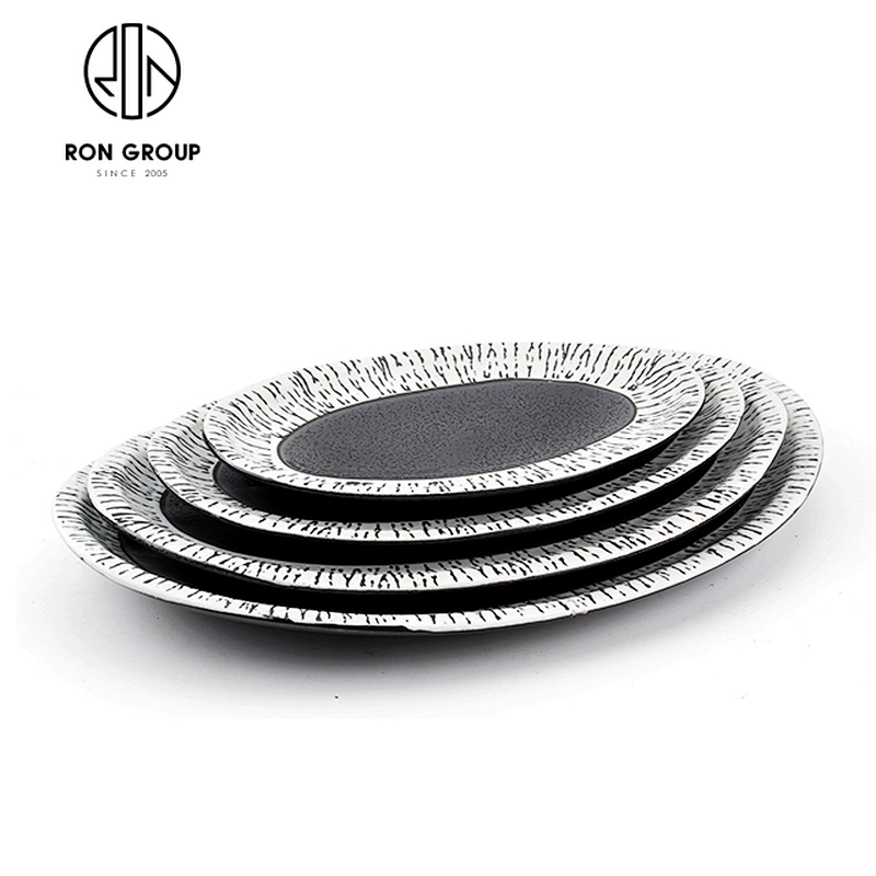 Wholesale Dinnerware 10 Inch Oval Porcelain Plate For Restaurant