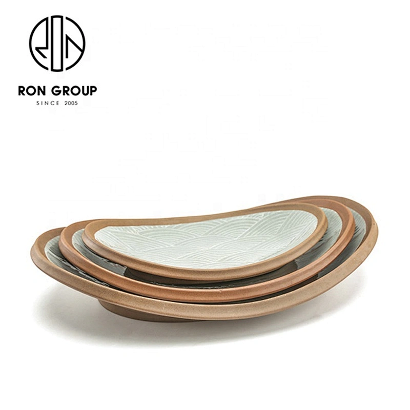 China Hotel Cutlery Set High End 14 Inch Concave Shaped Disk