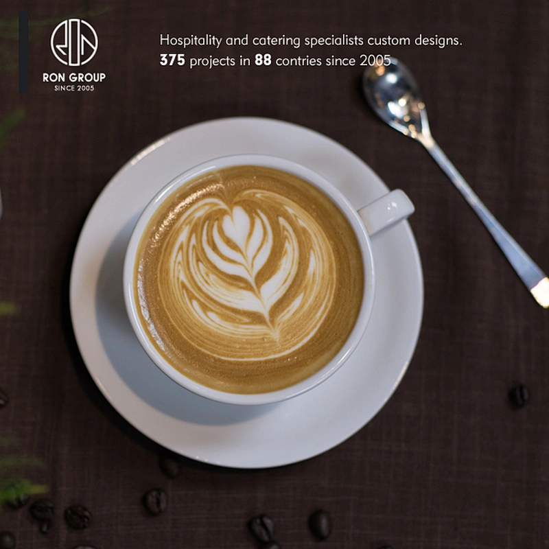 High Quality Modern Customized Coffee Shop White Ceramic Coffee Mug