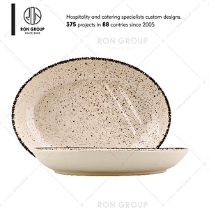 Rectangle White Porcelain Dinner Plate Used For Restaurant Hotel