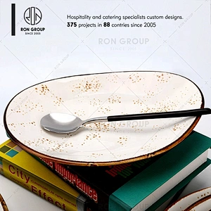 Wholesale Stylish Ceramic Restaurant Hotel Ceramic Dinner Plate