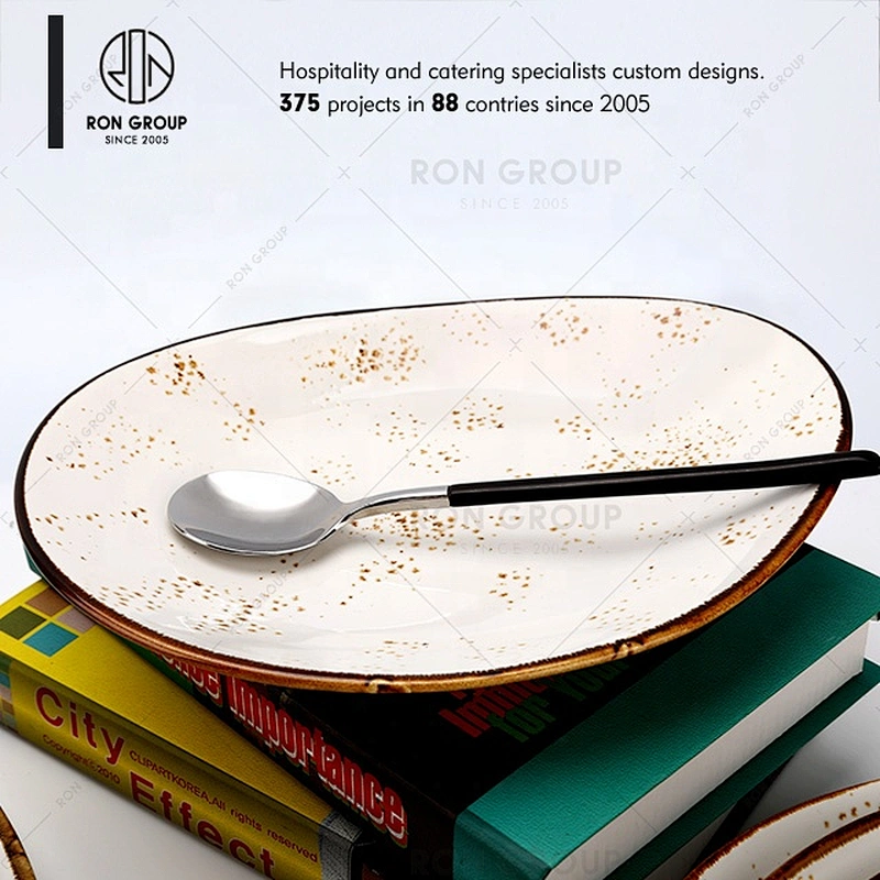 Wholesale Stylish Ceramic Restaurant Hotel Ceramic Dinner Plate