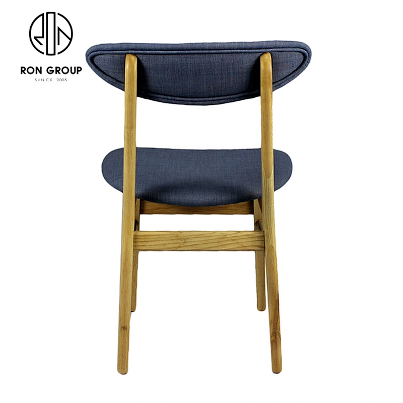 French Style Low Back Wooden Upholstered Dining Chairs For Restaurants
