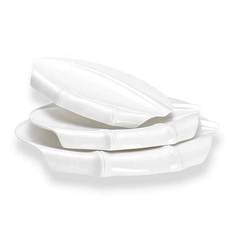 Wholesale And Retail Bamboo Joint Egg Shape Plate For Restaurant