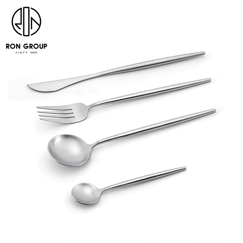 Wholesale Silver Cutlery Set 304 Stainless Steel Flatware For Restaurant