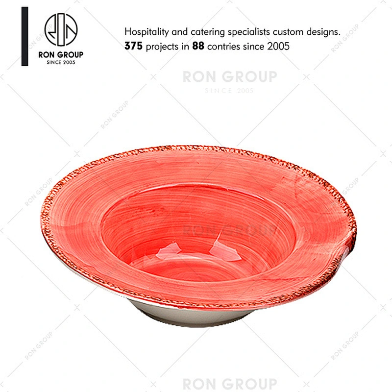 Cap Shape Ceramic Soup Bowl For Restaurant