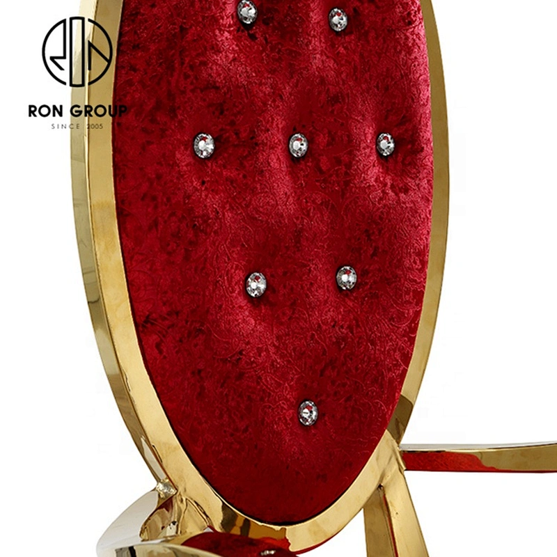 New Design Restaurant Furniture Round Back Luxury Stainless Steel Chair