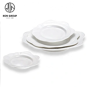 High Quality Unique Sun Flower Round Soup Plate For Restaurant
