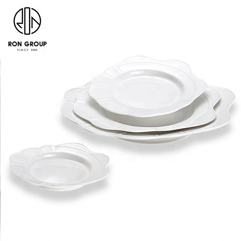High Quality Unique Sun Flower Round Soup Plate For Restaurant