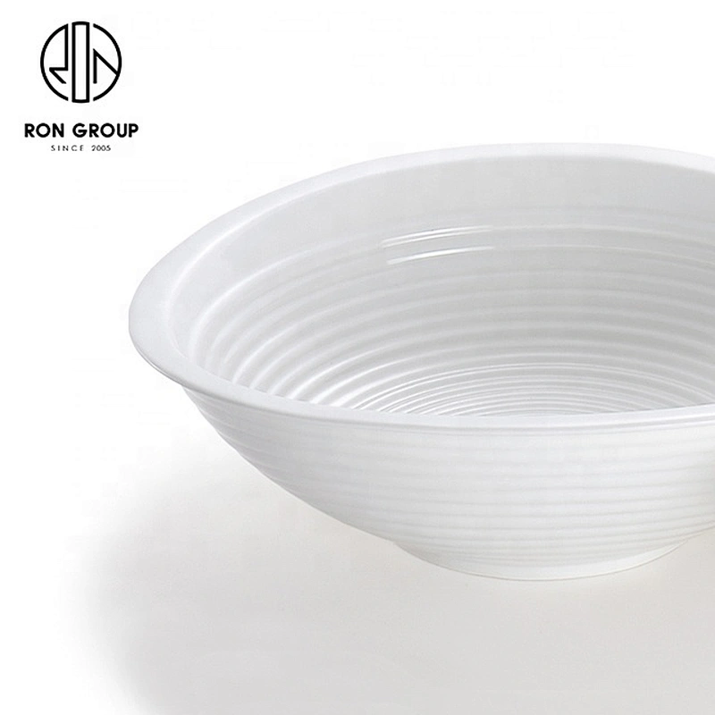 Factory Make Exquisite 9 Inch White Irregular Bowl  For Restaurants