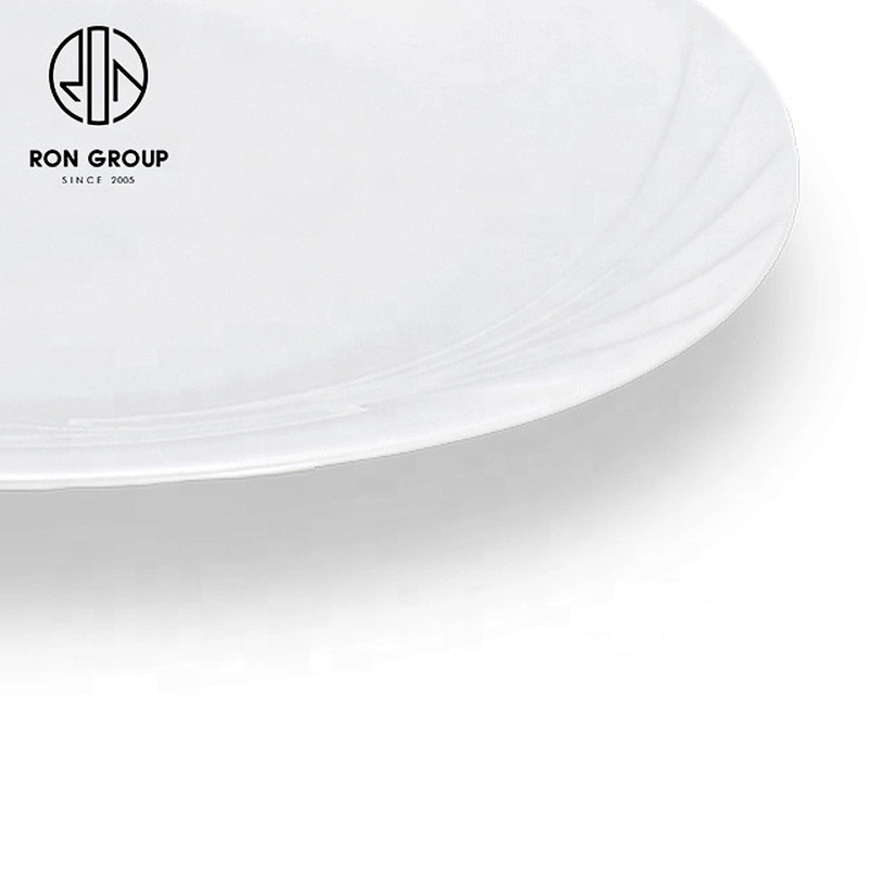 10 Inches Round Shape Plain White Ceramic Quality Round Plate
