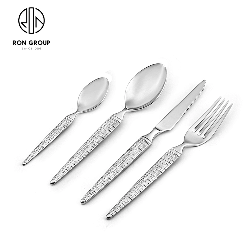 European Elegant Five Star Hotel Stainless Steel Tableware Cutlery Set