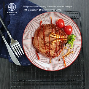 Crockery round dinner ceramic plates set
