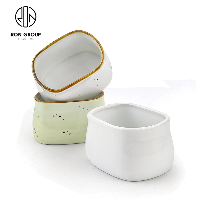 Hot Sale Small Storage Bowl Square Bowls Porcelain Sugar Bowl