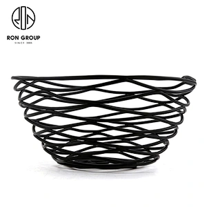 High Quality Kitchen Accessories Round Black Small Size Bread Basket