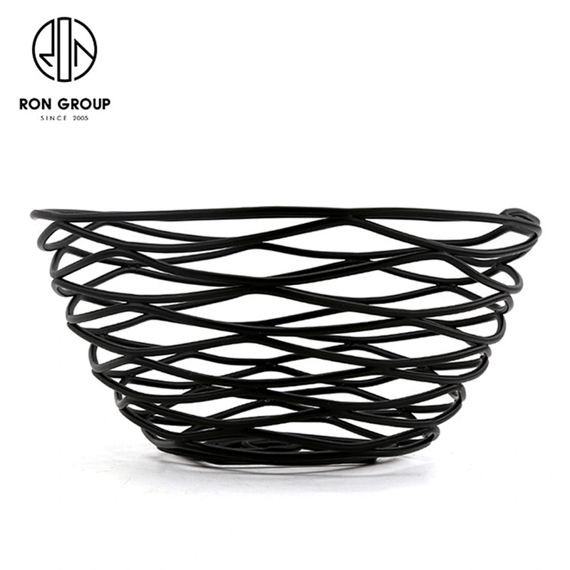 High Quality Kitchen Accessories Round Black Small Size Bread Basket