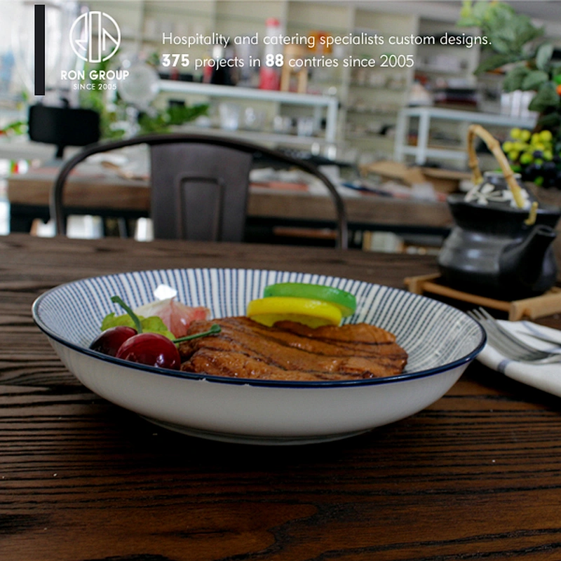 Beautiful and Good Quality restaurant 8 inch ceramic soup plate