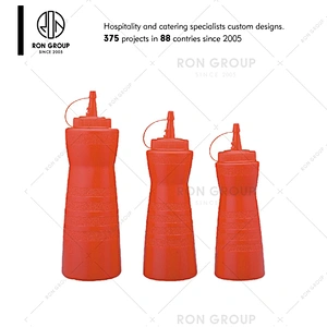 Food grade restaurant 12oz plastic sauce squeeze bottle