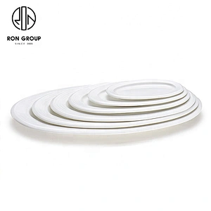Wholesale Custom Design White Oval Soup Plate For Restaurant