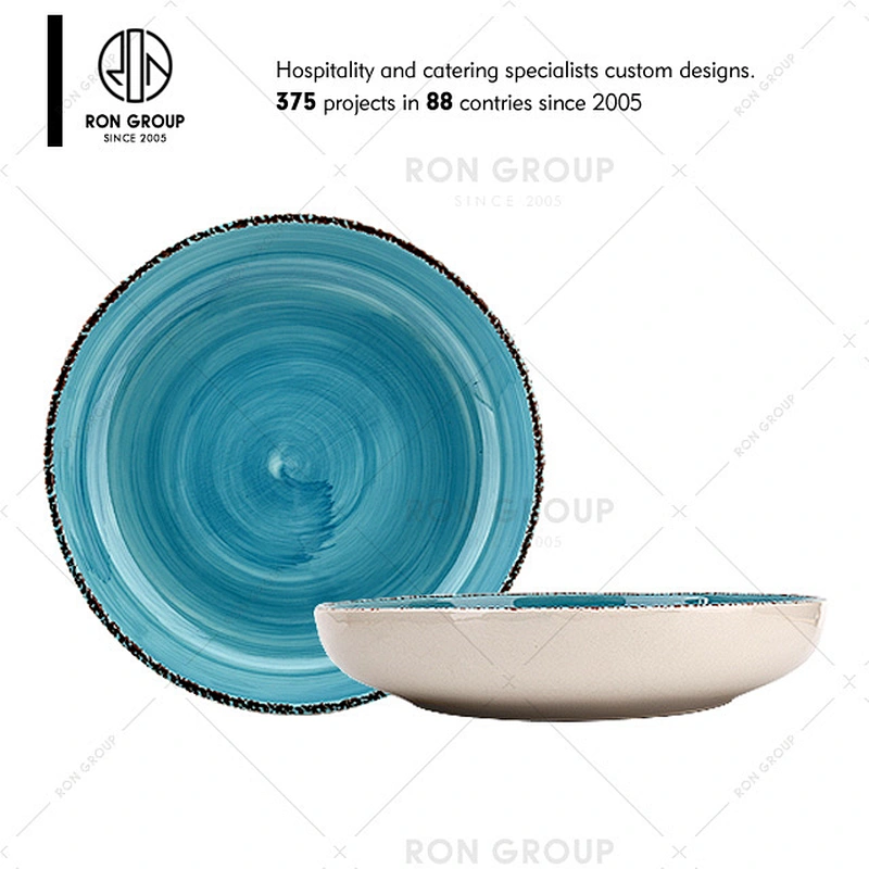 Chinese Hotel Custom Round Ceramic Dinner Plate