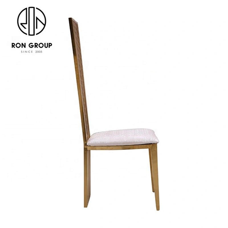 Gold Luxury Dining Furniture Stainless Steel Wedding Chair