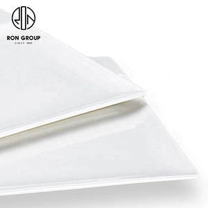 Wholesale White Ceramic Rectangle Plate For Hotel And Restaurant