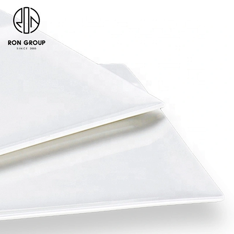 Wholesale White Ceramic Rectangle Plate For Hotel And Restaurant