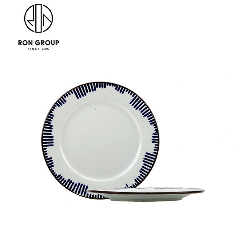 Wholesale Restaurant 6 Inch Round Ceramic Flat Dinner Plate