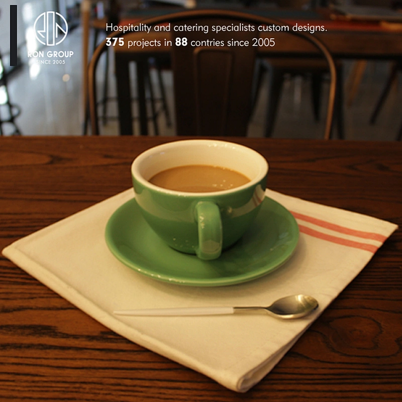 Wholesale Home Restaurant Round Creative Ceramic Coffee Cup Plate Set
