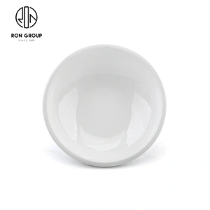Hotel Tableware Personalized 7 Inch White Food Salad Oblique Bowl