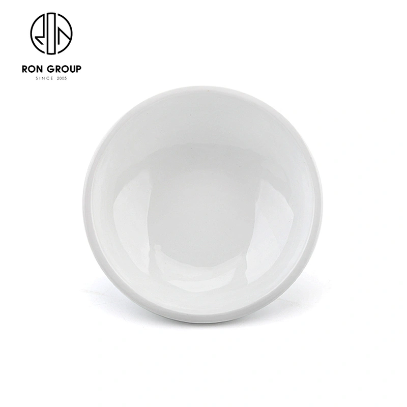 Hotel Tableware Personalized 7 Inch White Food Salad Oblique Bowl