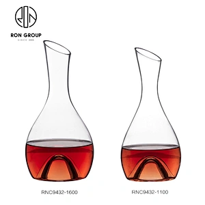 Eco-Friendly Restaurant 1600ML Handmade Lead Free Glass Decanter Crystal