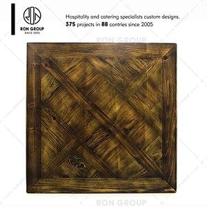 Hot Sale Vintage Restaurant Coffee Shop Wooden Dining Table Top