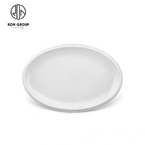 High Quality Restaurant Hotel Porcelain Food Serving White Oval Plate
