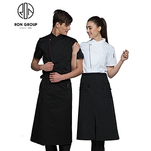 Restaurant White Short Sleeve Chef Jacket Uniform With Custom Logo