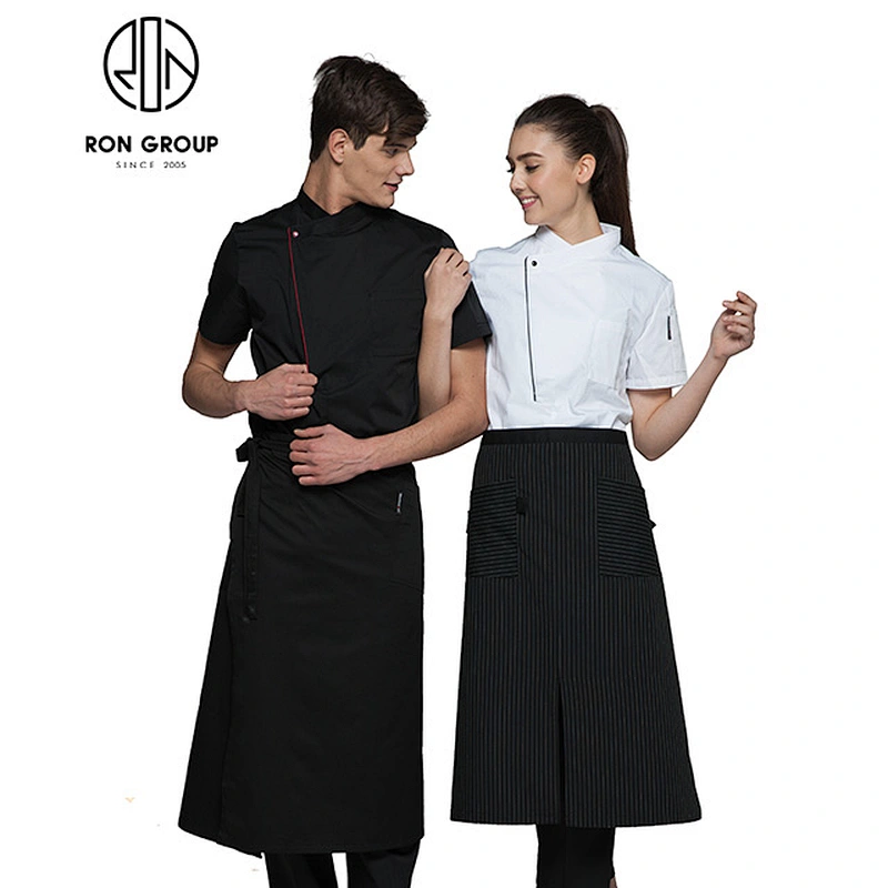 Restaurant White Short Sleeve Chef Jacket Uniform With Custom Logo