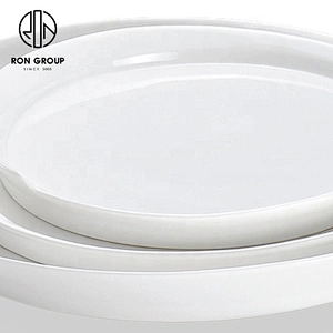 Factory Wholesale Irregularly Shaped White Wishes Round Plate