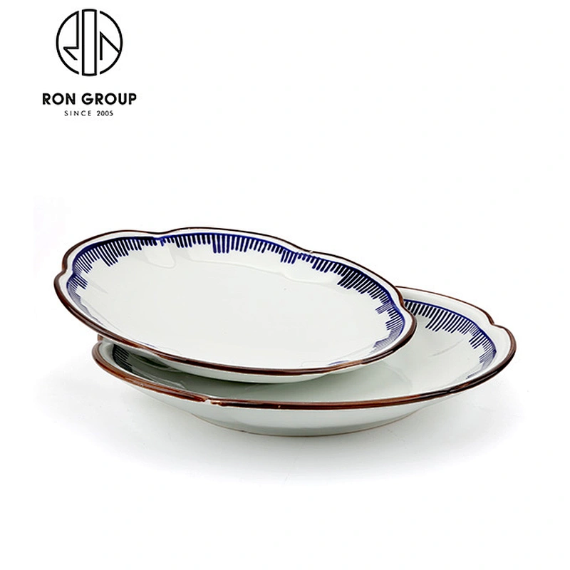 8 inch 12 inch 14 inch Restaurant Round Ceramic Dinner Plate Set