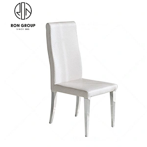 Luxury Metal Legs Leather Stainless Steel Wedding Chairs
