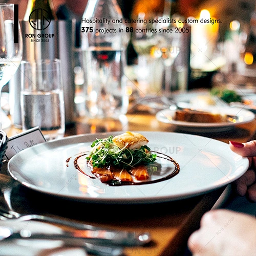 White Porcelain Dinner Plate For Restaurants