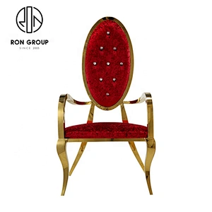 New Design Restaurant Furniture Round Back Luxury Stainless Steel Chair