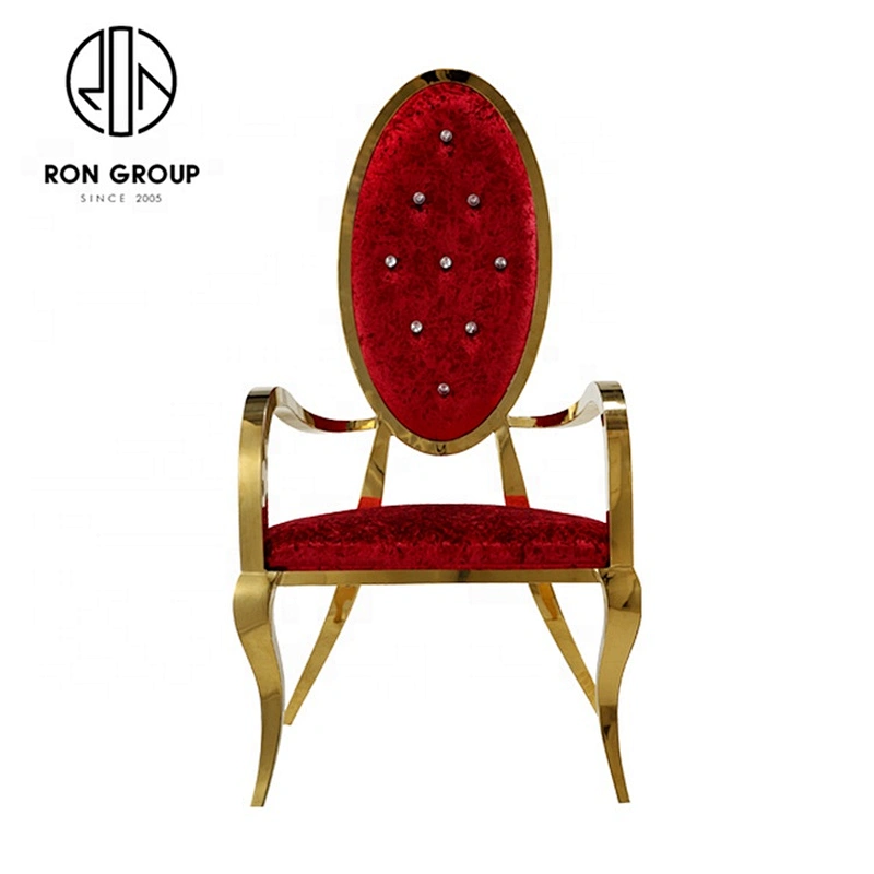 New Design Restaurant Furniture Round Back Luxury Stainless Steel Chair