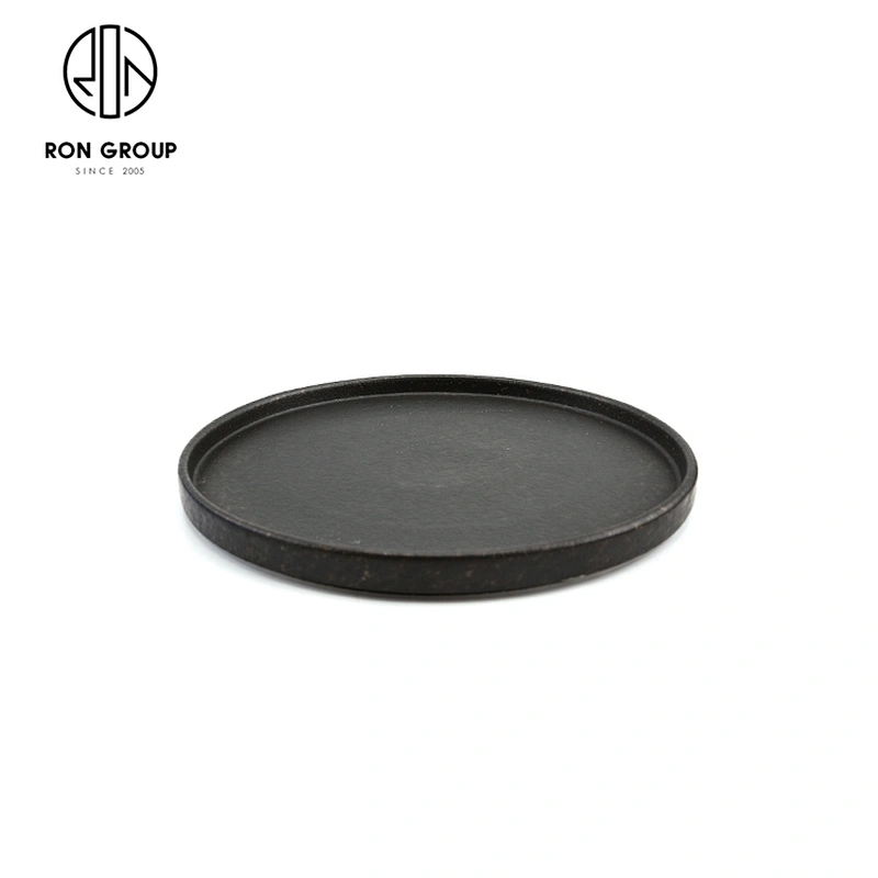 Wholesale Restaurant Round Black Dinnerware Matte Ceramic Plates