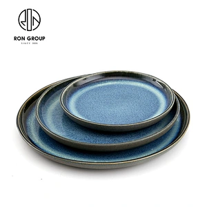 Wholesale sonoma Ceramic Dinnerware sets Blue-gray  12