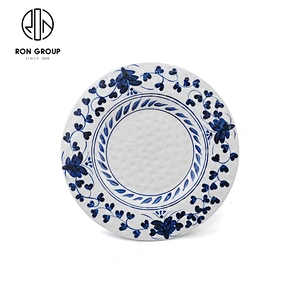 Hotel Western Style Ceramic Porcelain Dinner Plates Floral Patterns Plates