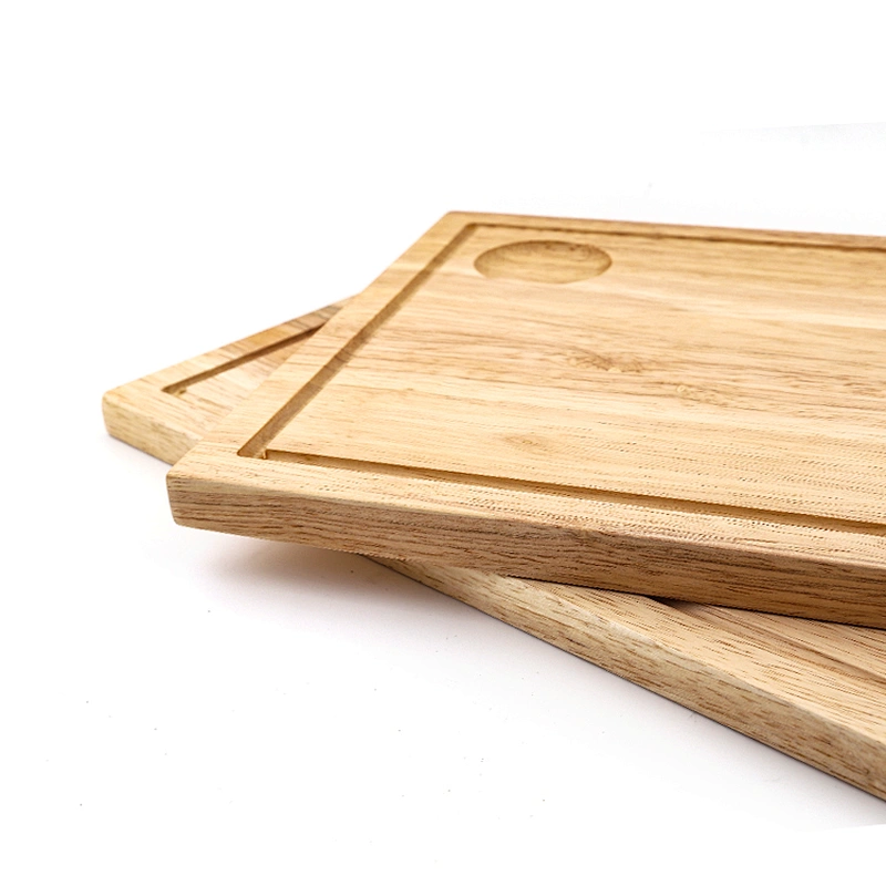 Wholesale Restaurant Custom Logo Carving Oak Wooden Rectangle Serving Board