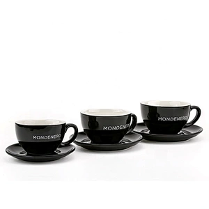 Modern Durable Portable Round Ceramic Coffee Cup Black
