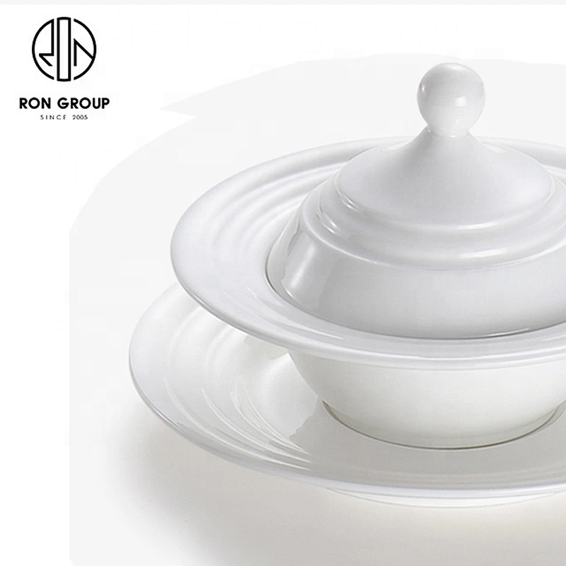 The Latest Design Restaurant Porcelain Soup Ceramic Bowl With Lid