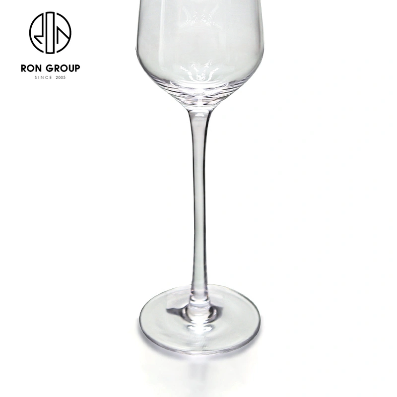 Wedding Decorated Glassware Crystal Clear Wine Glass Gold Rim Goblet